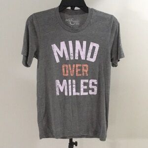 Grey, "Mind Over Miles", T-Shirt (Small)
